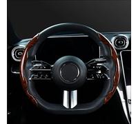 RAINBOW88 Couvre Volant Voiture pour Ford Consul, Antidérapant Respirant Couvre Volant Housse de Volants de Voiture Accessoires Protecteurs,A Black