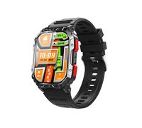 Rainbuvvy F407 2,1 Pouces Smartwatch Controle De La Frequence Cardiaque Sleep Motion Control Ip68 Bluetooth 5.3 Android 5.0 / Ios 10 / Bracelet En Silicone Noir Hommong