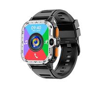 Rainbuvvy Montre Connectée 4G LTE SP9832E 4 Go + 64 Go, Double Caméra 8.0 MP, Android 8.1, WiFi GPS, Smartwatch Fitness pour Homme (Argent)