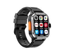 Rainbuvvy Smart Watch 4G LTE SP9832E 4 Go + 64 Go 8.0 MP Dual Camera Android 8.1 Smartwatch USB Transfert de Fichiers WiFi GPS Montre Fitness Homme Argent