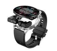 Rainbuvvy Smartwatch avec écouteurs sans Fil, Montre Bluetooth pour Hommes et Femmes, écran AMOLED 1,43 Pouces, Traqueur Sportif, Fréquence Cardiaque, Moniteur de Sommeil,100+ Modes Sport (Argenté)