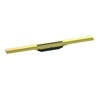 RainDrain Flex hansgrohe match0 56043990 70cm, set de finition, peut être raccourci, optique or poli