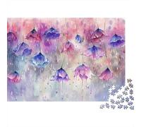 Raindrop Fleurs Art 1000 Pièce Papier Écologique Jeu De Puzzle Couple Partenaires Jeu Stimulant Entraînement du Cerveau Décoration 52x38cm/1000pcs