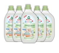 RAINETT Baby - Lessive Bébé - Efficace Contre Les Taches Tenaces - Extraits Naturels de Camomille - Hypoallergénique - Sans Colorants - Flacon Recyclé & Recyclable - Ecolabel - 110 Lavages - Pack de 5