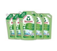 RAINETT - Lessive Liquide Peaux Sensibles - Formule Hypoallergénique - Tensioactifs d'Origine Végétale - Efficace Dès 20° - Ecolabel - Aloe Vera - 160 Lavages - Éco-Recharges - Lot de 5