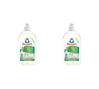 RAINETT - Liquide Vaisselle Mains - Formule Hypoallergénique - Préserve les Peaux Sensibles - Flacon Recyclé & Recyclable - Ecolabel - Amande - 500 ml (Lot de 2)