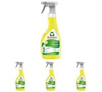 RAINETT - Spray Nettoyant Spécial Salle de Bain - Élimine Les Traces - Haute Efficacité Anti-Calcaire - Spray Eco-Conçu - Flacon 100% Recyclé & Recyclable - Ecolabel - Citron - 500 ml (Lot de 4)