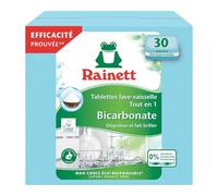 RAINETT - Tablettes Lave-vaisselle Dégraissantes au BI.arbonate, Action Tout-en-1 Efficace (30 doses) - Lot de 3 - vendu par Lot