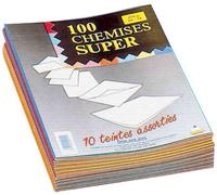 Rainex Paquet de 100 chemises Super carte 250 grammes 24x32 Assorties