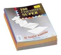 Rainex paquet de 100 chemises super carte 250 grammes 24x32 vert vif 411vv