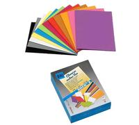 RAINEX Pqt 100 Chemise-dossier Rock's couleur vive 220 g 24 x 32 cm Assorti