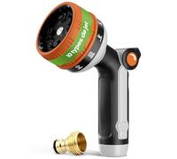rainfactory pistolet arrosage - douchette jardin multifonction avec 10 modes de pulvérisation, haute pression et poignée ergonomique - lance arrosage avec embout tuyau 3/4" en laiton