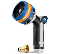 rainfactory pistolet arrosage - douchette jardin multifonction avec 10 modes de pulvérisation, haute pression et poignée ergonomique - lance arrosage avec embout tuyau 3/4" en laiton