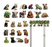 Rainforest Animal Christmas Advent 24 Days Raiforest Flat Acrylic Decor | Christmas Animal Decorations for Thanksgiving Birtday Party Offices Home Room Desk Desktop Apartment