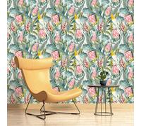 Arthouse Rainforest Évasion Papier Peint Vinyle Exotique Oiseaux Feuilles Vert/