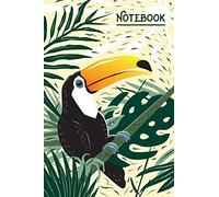 Rainforest Notebook. Toucan Jungle Scene: Blank Lined for Writing and Note Taking