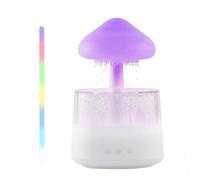 raining cloud night light, 7 Couleurs LED 450ml mushroom rain, pour la maison, le bureau, la chambre,White