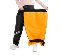 Rainjia Chauffe-genoux de moto - Chauffe-jambes d'hiver - Imperméable - Chauffe-jambes - Doublure en peluche - Réfléchissant - Protection des genoux - Protection des jambes - Pour l'extérieur - 72/75