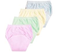 Rainjia Lot de 4 culottes d'entraînement en coton pour bébé de 6 mois à 3 ans