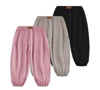 Rainjia Pantalon bouffant léger pour bébé garçon de 6 mois à 9 ans, pantalon bouffant, pantalon d'été 3 pièces, pantalon de jogging, pantalon de loisirs fin, pantalon de jogging, pantalon