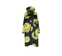 RAINKISS Imperméable - Poncho de pluie ALL SMILES noir