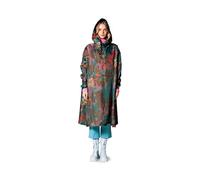 Rainkiss Poncho de pluie imperméable femme - Léger & respirant - Taille unique - 100% polyester recyclé - Sans PFAS - Motif camouflage noir