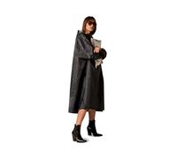 Rainkiss Poncho de pluie imperméable femme - Léger & respirant - Taille unique - 100% polyester recyclé - Sans PFAS - Motif camouflage noir