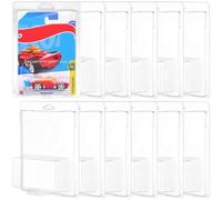 Rainmae Lot de 12 modèles de vitrine de voiture jouet et coque de protection compatible avec Car Toy Boîte blister transparente pour stockage d'écran 19,5 x 13 x 5 cm