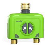 RAINPOINT Programmateur Arrosage WiFi 2 Voies sans Passerelle d'antenne, Doit être utilisé avec la passerelle HWG023/HWG040, Seulement 2,4 GHz, IP65 Minuteur Arrosage Automatique, Entrée en Laiton
