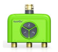 RAINPOINT Programmateur Arrosage WiFi 3 Zones sans Hub, Programmateur Arrosage Connecté, Entrée en Laiton, Contrôle Via App et Vocal, Retard de Pluie Automatique pour Jardin et Pelouse
