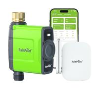 RAINPOINT Programmateur Arrosage WiFi avec Entrée en Laiton, et Passerelle D'antenne Smart Minuteur Arrosage Automatique Commande APP/vocale, Basé Météo Arrosage, Retard de Pluie/Manuel, pour Jardin