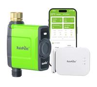 RAINPOINT Programmateur Arrosage WiFi avec Passerelle D'antenne Smart Minuteur Arrosage Automatique Commande APP/vocale, Entrée en Laiton, Basé Météo, Arrosage Manuel, 6 Programmations, pour Jardin
