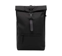 Rains Sac à dos roll-top noir en polyester/polyuréthane – unisexe