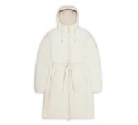 Rains, Femme, Manteaux, Beige, Taille: 36 FR Longue Veste Courbe Isolée