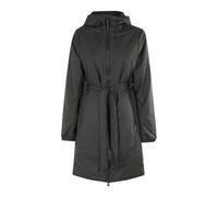Rains, Femme, Manteaux, Noir, Taille: 40 FR Veste Longue Isolée Courbe
