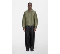 Rains Heavy Woven Overshirt | Moss | M | Femme