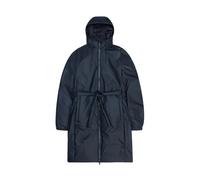 Rains - Lohja Long Insulated Curve Jacket - Femme - Manteaux - Bleu - Taille: 40 FR