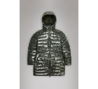 Rains Lohja Long Puffer Curve Jacket - Swamp L
