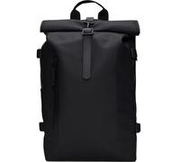 RAINS Rolltop Rucksack Large W3 - Mixte - Noir - taille Unique- modèle 2025