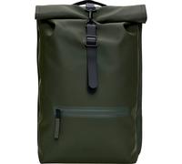 Rains Sac à dos roll-top unisexe vert en polyester et polyuréthane