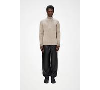 Rains Sapa Half Zip Knit | Beige | Black | Homme