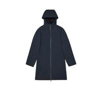Rains - Veste Longue Imperméable à Capuche avec Fermeture Éclair - Femme - Vestes - Bleu - Taille: 44 FR