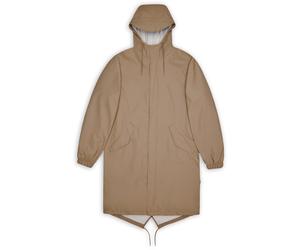 Rains - Veste longue imperméable et coupe-vent - Fishtail Parka W3 Beige - Taille M Beige M