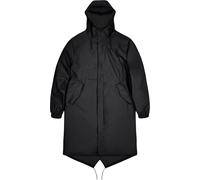 Rains - Veste longue imperméable et coupe-vent - Fishtail Parka W3 Black - Taille L - Noir Noir L