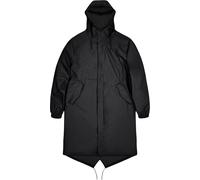 Rains - Veste longue imperméable et coupe-vent - Fishtail Parka W3 Black - Taille M - Noir Noir M