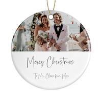 Rainsar Boule de Noël Personnalisable, Célébrez Noël avec l'Ornement Personnalisée, Cadeau de Original avec Photo et Nom pour Noël 2024, Cadeau personnalisé pour Couples, Familles et Amis