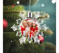Rainsar Boule de Noël Personnalisable, Célébrez Noël avec l'Ornement Personnalisée, Cadeau personnalisé pour la Famille et Les Amis, Cadeau de Original avec Photo et Nom pour Souvenirs de Noël 2024