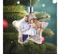 Rainsar Boule de Noël Personnalisable, Célébrez Noël avec l'Ornement Personnalisée, Cadeau personnalisé pour la Famille et Les Amis, Cadeau de Original avec Photo et Nom pour Souvenirs de Noël 2025