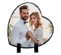 Rainsar Cadre photo ardoise personnalisé - Décoration murale unique avec photo DIY - Choix de tailles 15x15 cm ou 20x20 cm - Cadeau Unique pour Anniversaire, Mariage, Noël