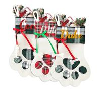 Rainsar Chaussette de Noël Personnalisé, Brodées avec Nom d'animal de Compagnie sur Chaussette de Noël, Chat et Chien, Suspendu Cheminée pour Maison, Les Fêtes et La Décoration (44x22 cm)